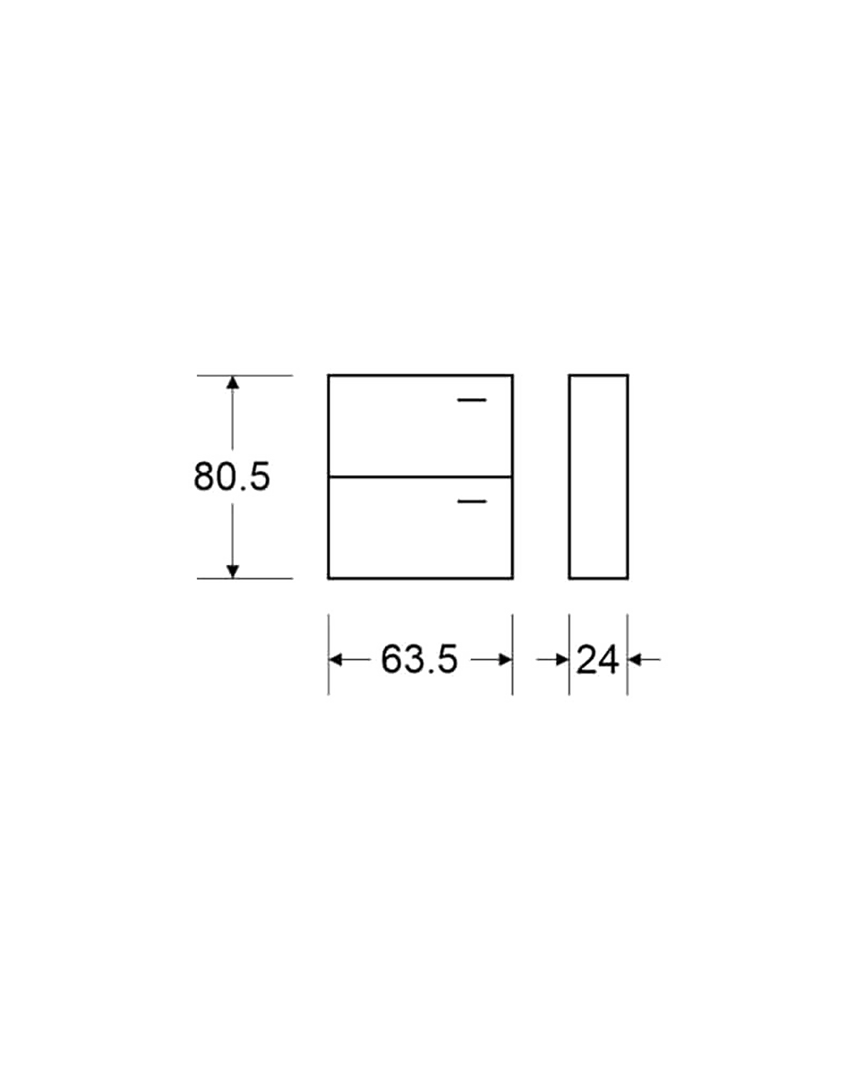 ארון נעליים 2 תאים - דגם רפי