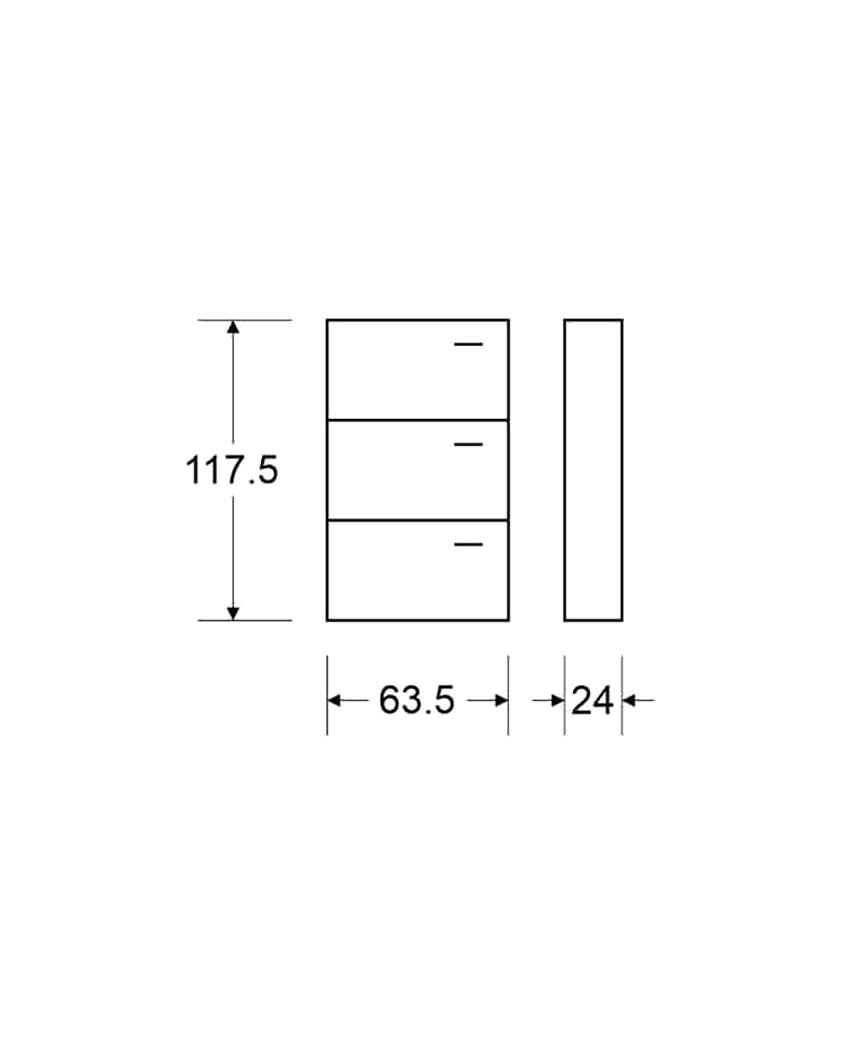 ארון נעלים שלושה תאי אחסון - דגם רפי