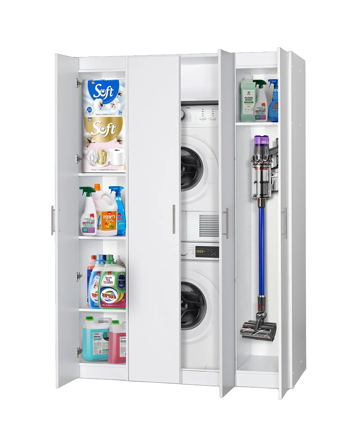 ארון למכונת כביסה  ומייבש - דגם נדב