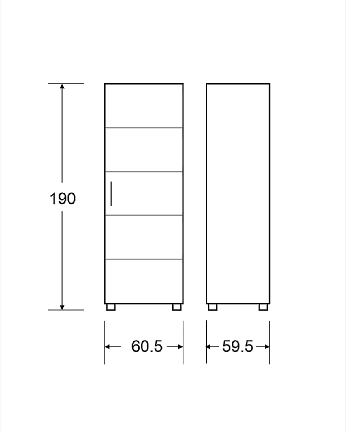 מזווה למטבח 5 מדפים עמוקים במיוחד - דגם נעמה