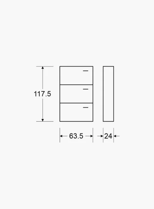 ארון נעליים רפי צבע לבן
