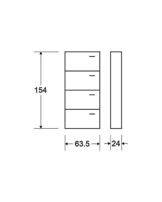 ארון נעליים רפי צבע לבן