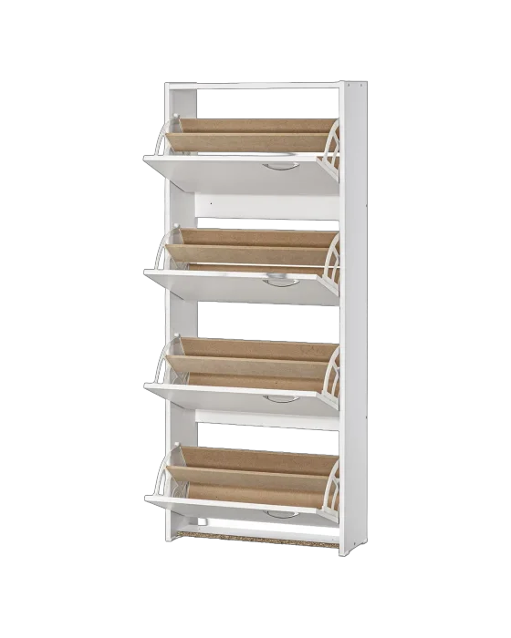 ארון נעליים רפי צבע לבן