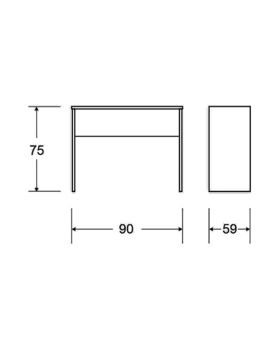 שולחן מחשב עדן צבע לבן