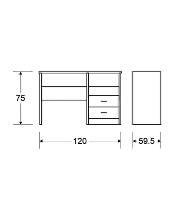 שולחן בנימין צבע לבן