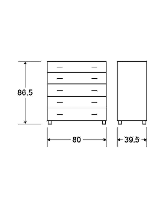 שידה שוהם צבע מייפל