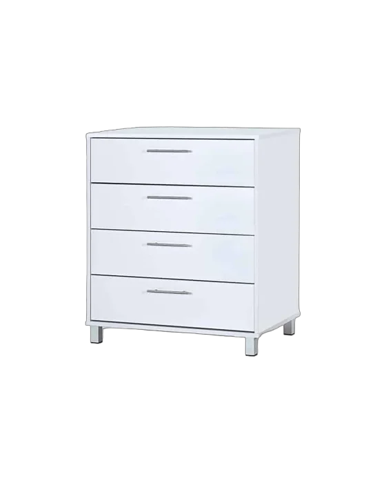 שידה 4 מגירות צבע לבן - דגם לירון