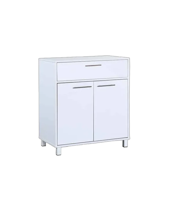שידה 2 דלתות ומגירה צבע לבן - דגם איתמר
