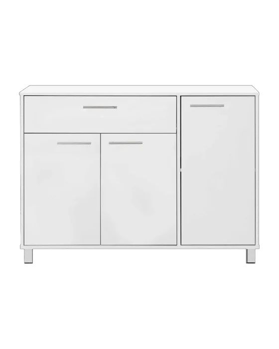 שידה עלמה צבע לבן