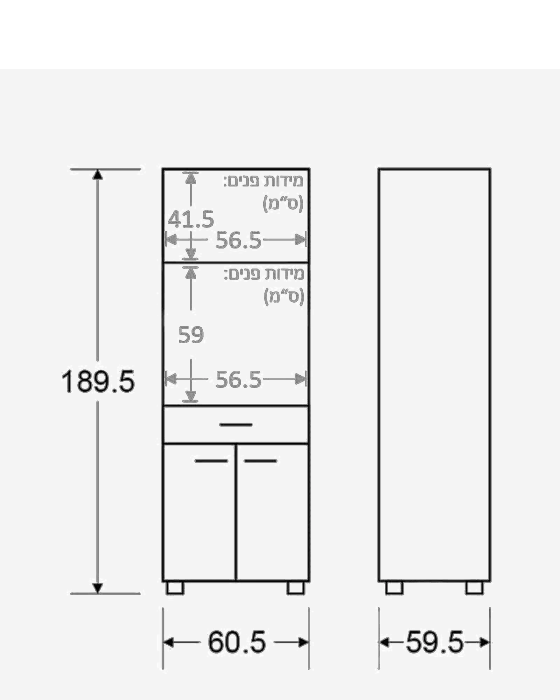 ארון בילט אין יהל צבע לבן