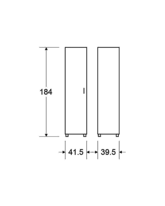 ארון שירות דלת אחת צבע מייפל מולבן - דגם מרים