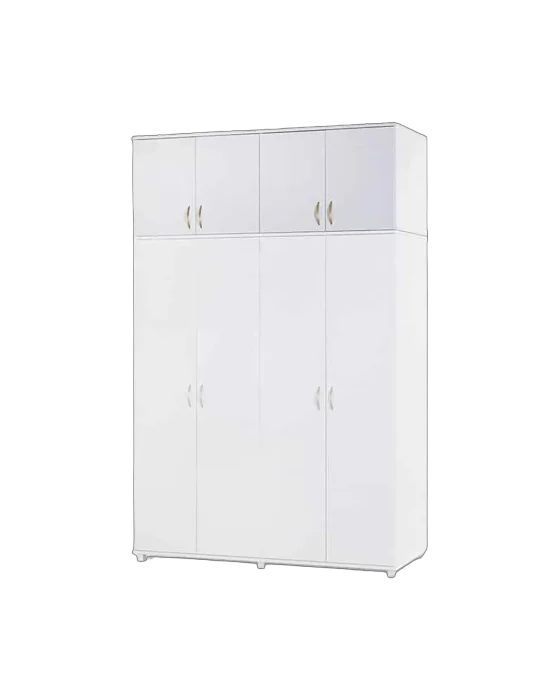 ארון עליון 4 דלתות צבע לבן