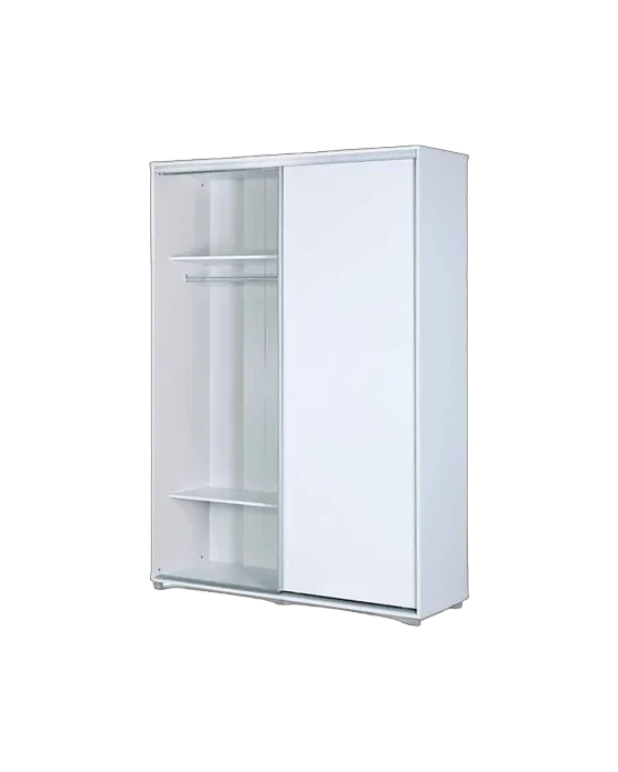 ארון 2 דלתות הזזה צבע לבן - דגם דניאל