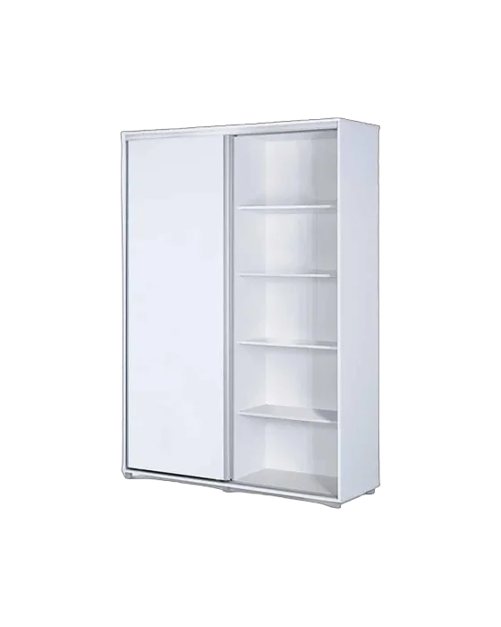 ארון 2 דלתות הזזה צבע לבן - דגם דניאל