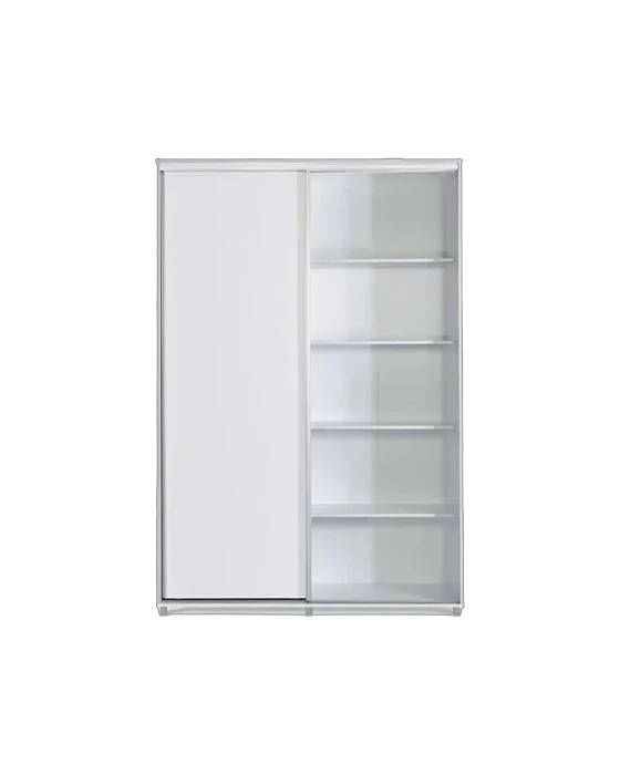 ארון 2 דלתות הזזה צבע לבן - דגם דניאל