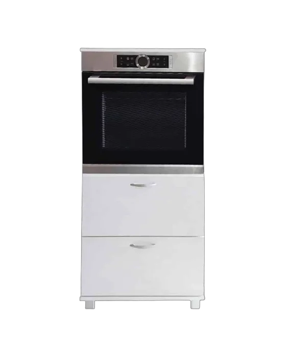 ארונית לתנור מוגבה משולב מיקרוגל צבע לבן